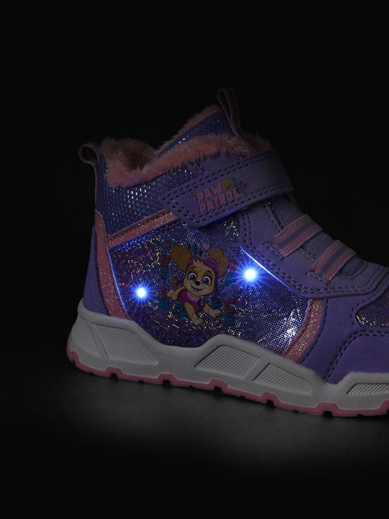 Lány magas szárú világítós sneaker