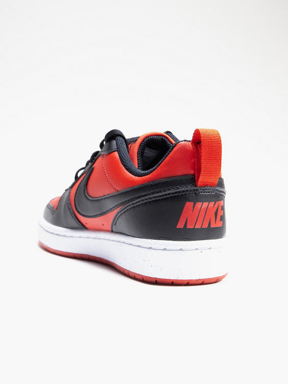 Teen Boys Nike Red/Black Court Borough Low Recraft Trainers