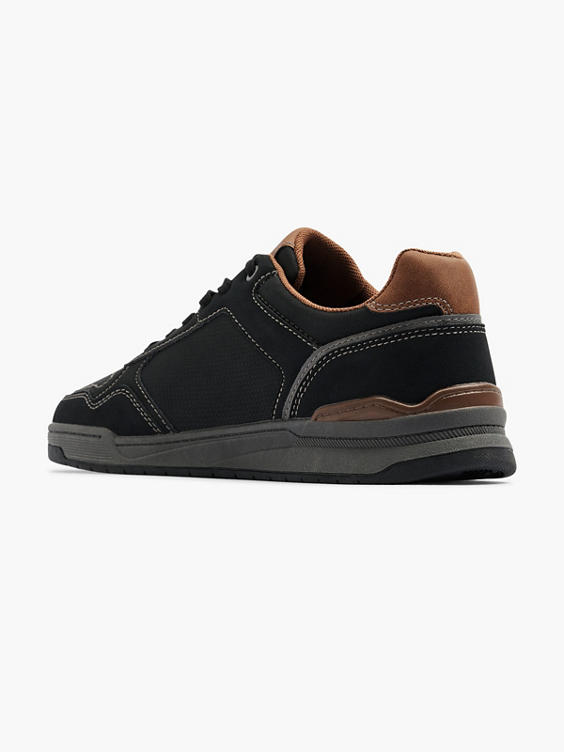 Mens Black/Brown Casual Lace Up Shoe