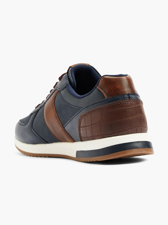 Navy/Brown Casual Lace Up Trainer