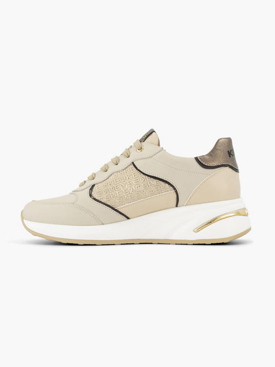 Beige chunky sneaker glitters