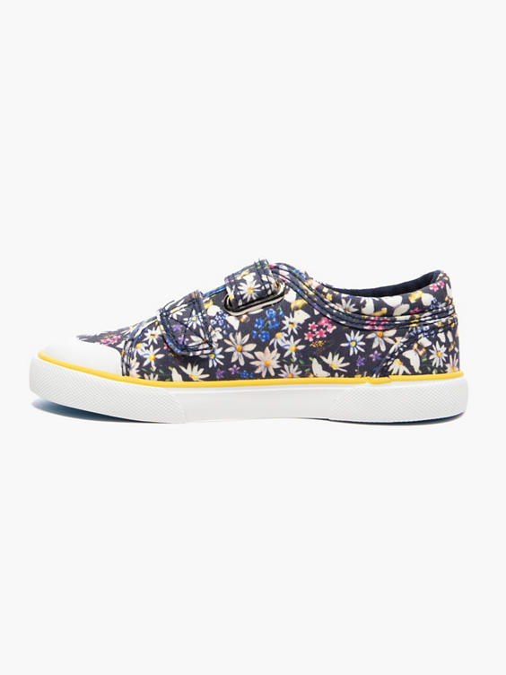 Toddler Twin Strap Floral Canvas Trainer