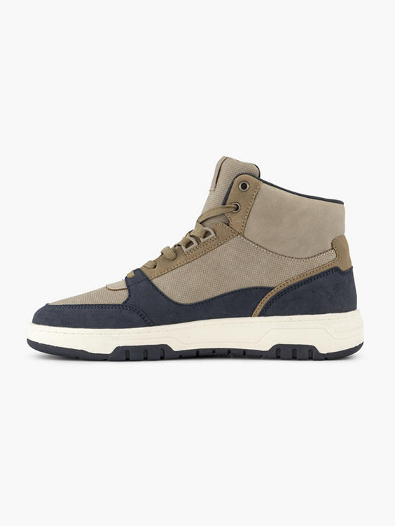 Licht taupe hoge sneakers