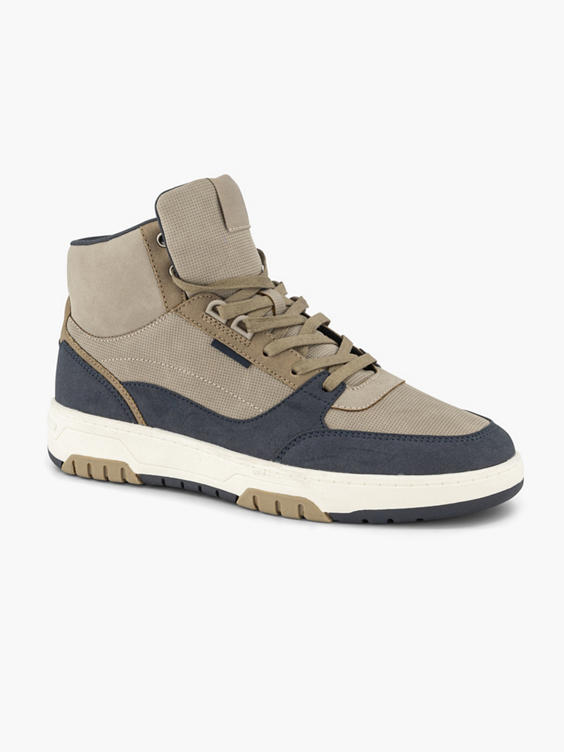 Licht taupe hoge sneakers