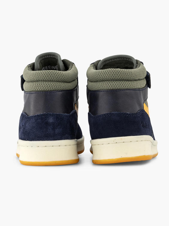 Donkergroene hoge sneaker velcro
