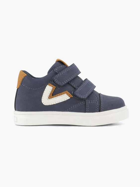 Donkerblauwe hoge sneaker velcro