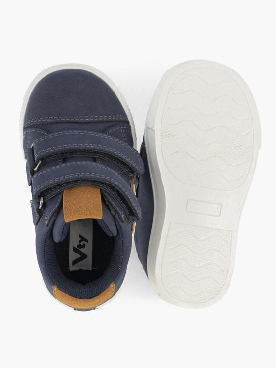 Donkerblauwe hoge sneaker velcro
