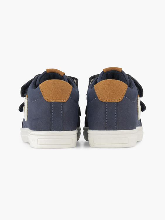 Donkerblauwe hoge sneaker velcro