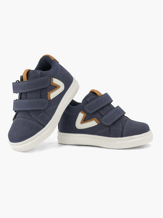 Donkerblauwe hoge sneaker velcro
