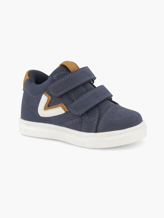 Donkerblauwe hoge sneaker velcro