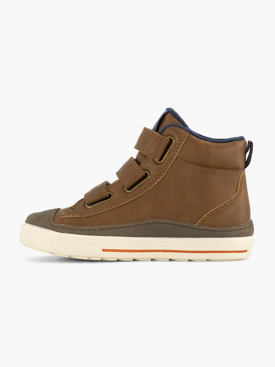 Donkerbruine hoge sneaker