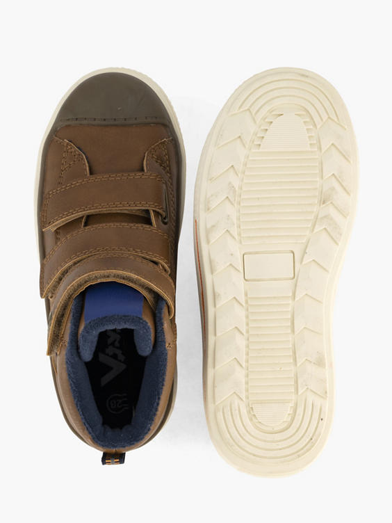 Donkerbruine hoge sneaker