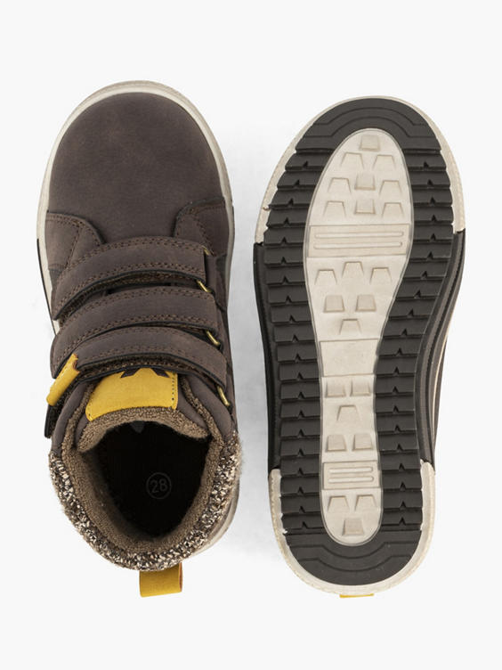 Donkerbruine hoge sneaker