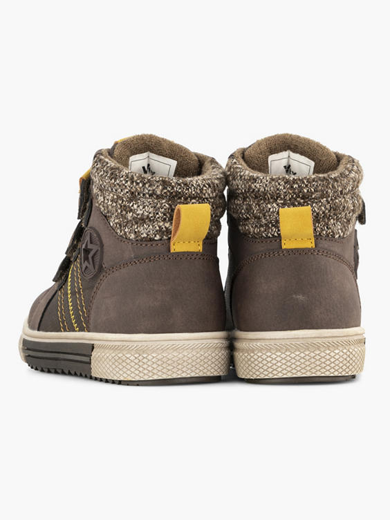 Donkerbruine hoge sneaker