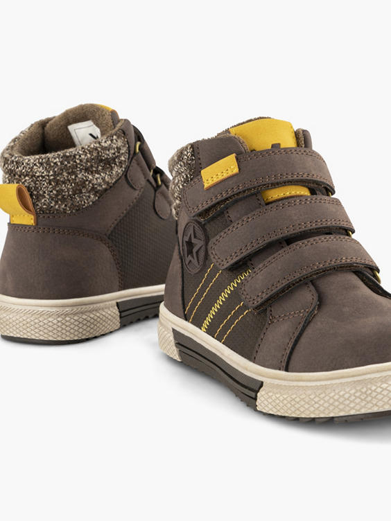 Donkerbruine hoge sneaker