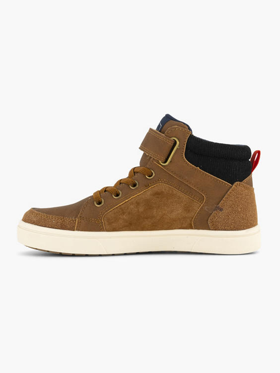 Donkerbruine hoge sneaker