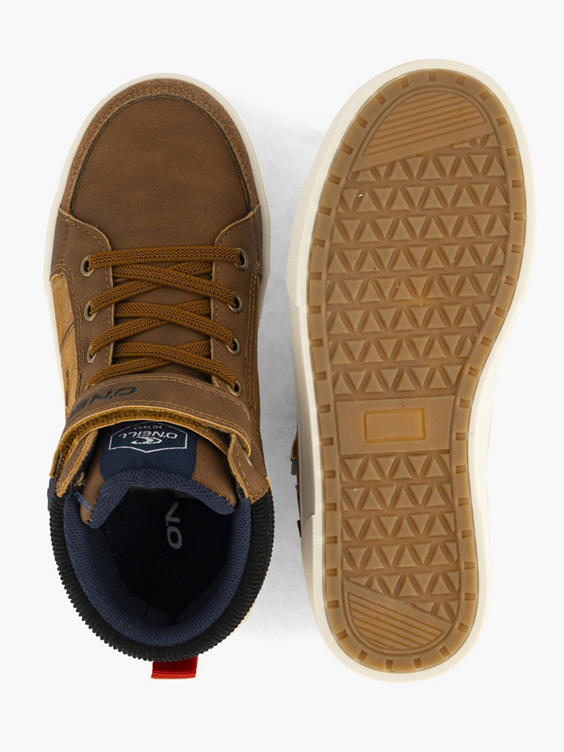 Donkerbruine hoge sneaker