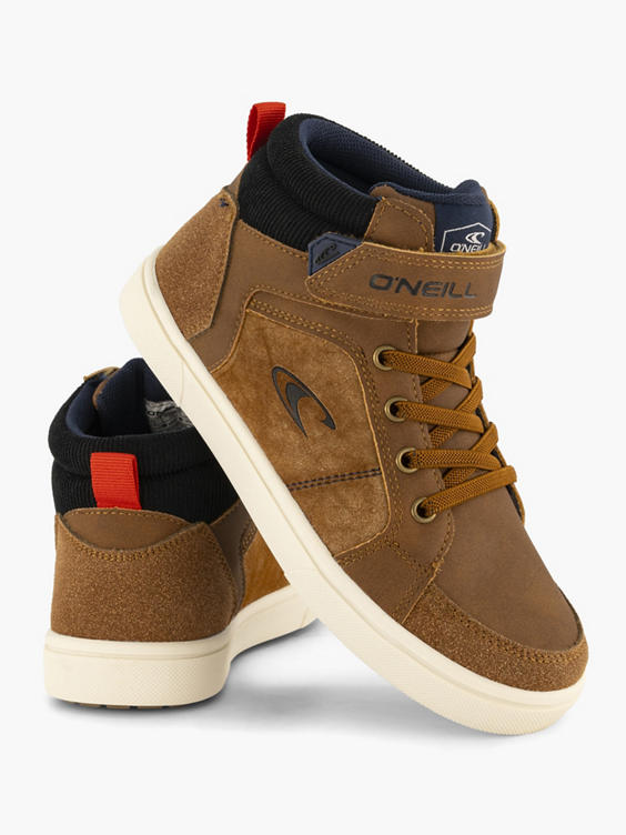 Donkerbruine hoge sneaker