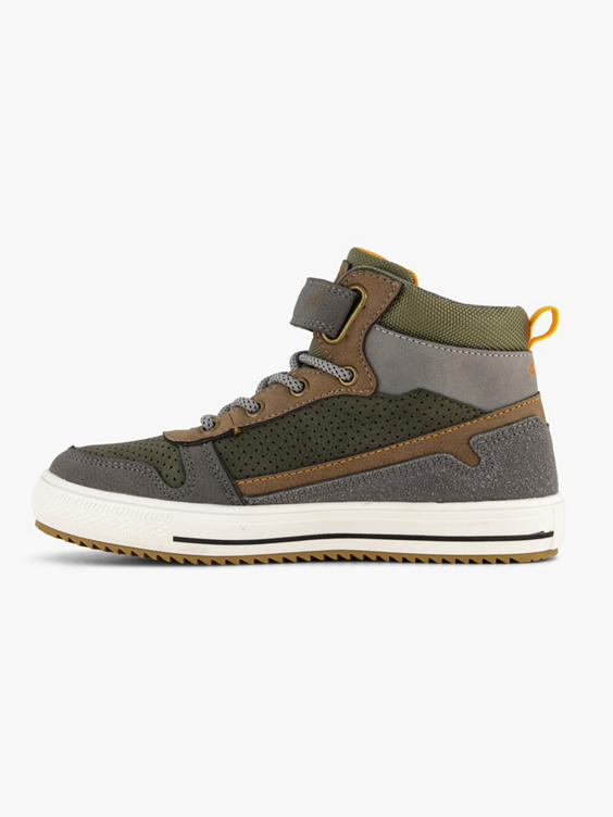 Donkergroene hoge sneaker