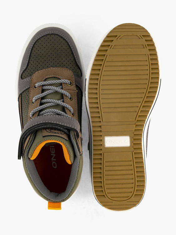Donkergroene hoge sneaker