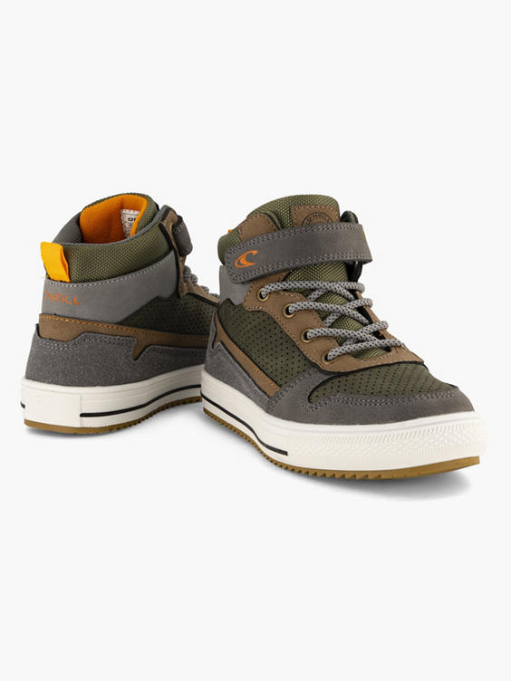 Donkergroene hoge sneaker