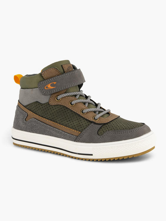 Donkergroene hoge sneaker