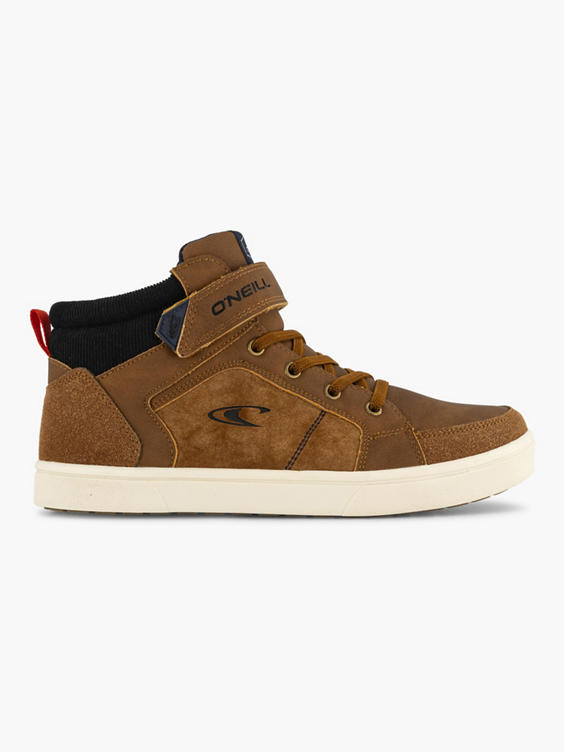 Donkerbruine hoge sneaker