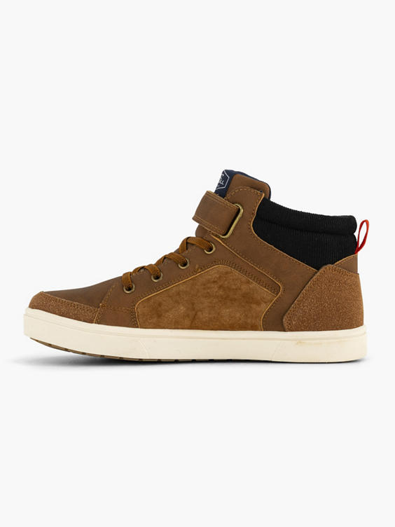 Donkerbruine hoge sneaker