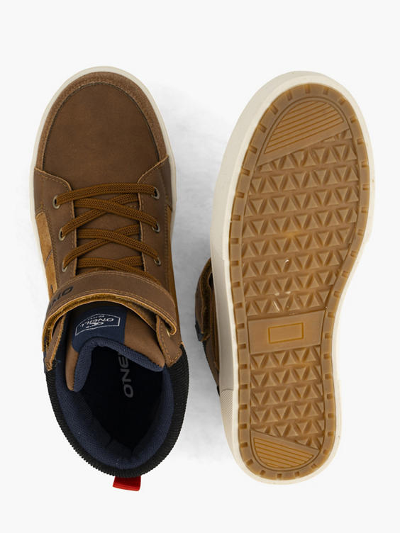 Donkerbruine hoge sneaker