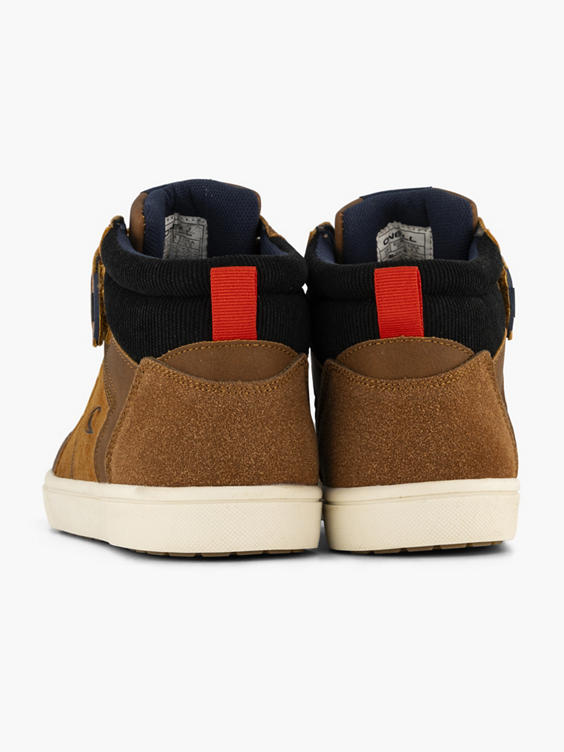Donkerbruine hoge sneaker