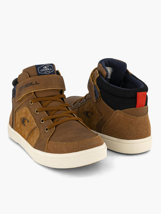 Donkerbruine hoge sneaker