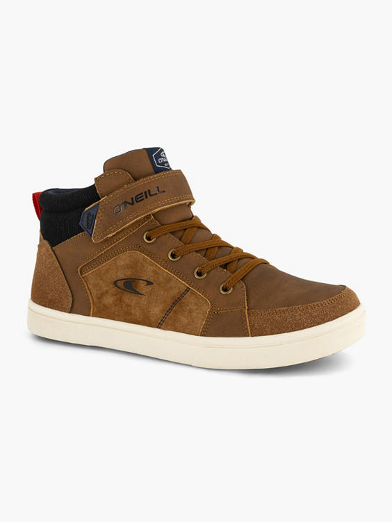 Donkerbruine hoge sneaker