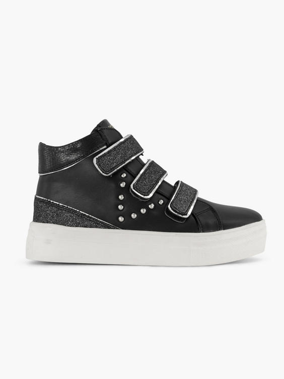 Zwarte hoge sneaker velcro