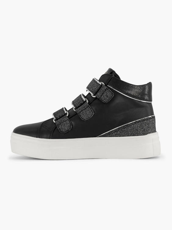 Zwarte hoge sneaker velcro