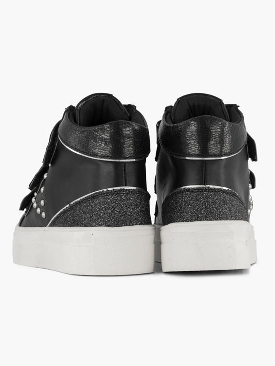 Zwarte hoge sneaker velcro