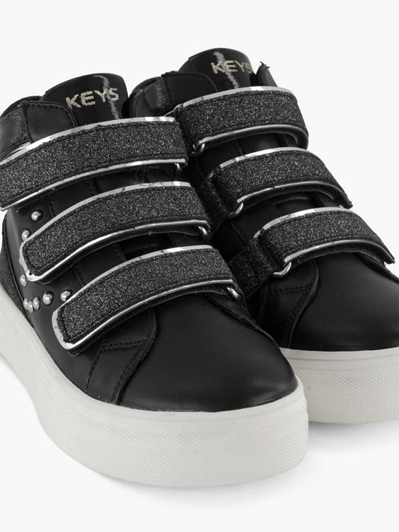 Zwarte hoge sneaker velcro