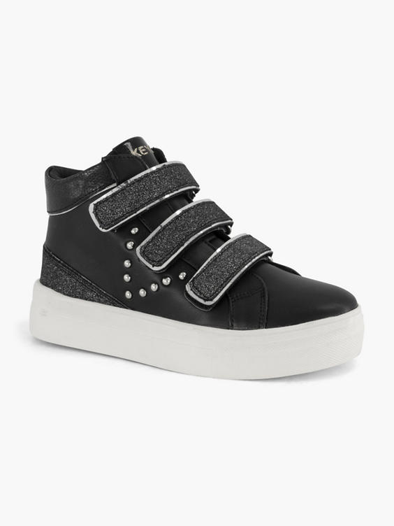 Zwarte hoge sneaker velcro