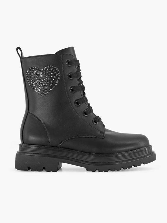 Zwarte veterboot hartje