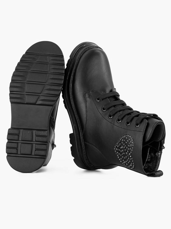 Zwarte veterboot hartje