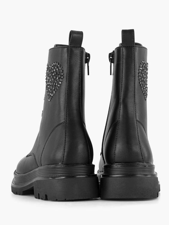 Zwarte veterboot hartje