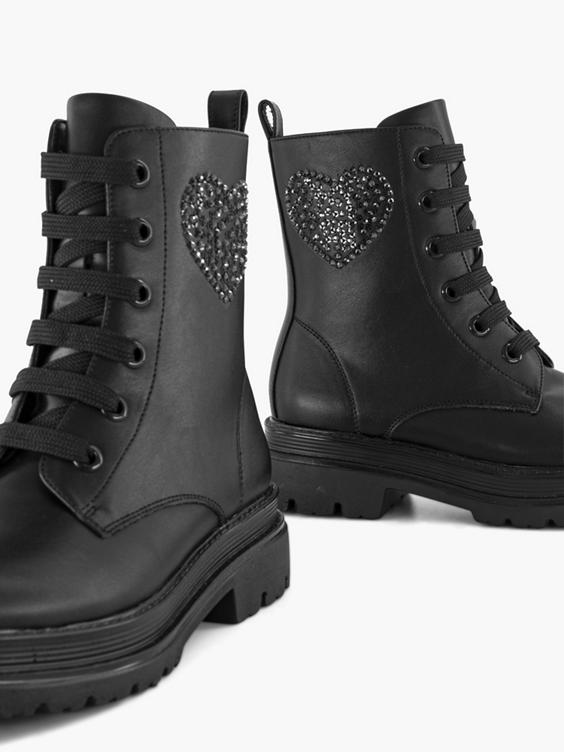 Zwarte veterboot hartje