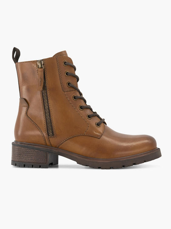 Cognac leren veterboot