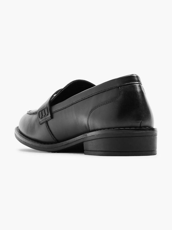 Black Simple Leather Formal Loafer