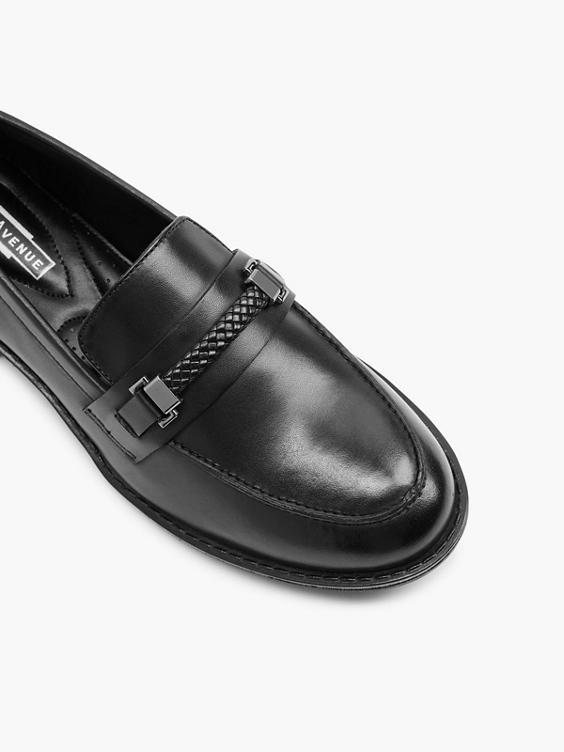 Black Braided Detail Formal Loafer 