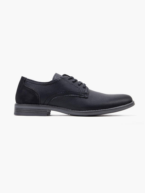 Black Embossed Formal Lace Up Shoes