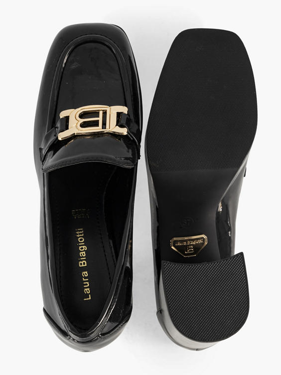 Zwarte pump lak sierketting
