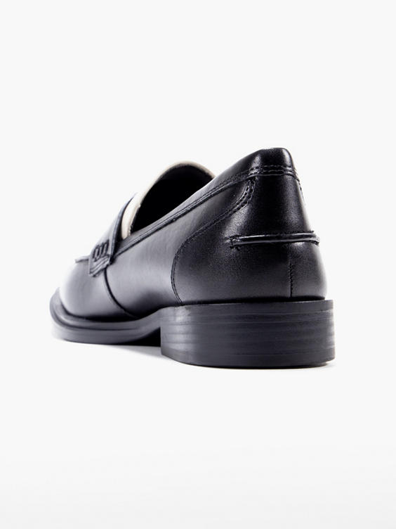 Black and Beige Contrasting Panelled Formal Loafer 