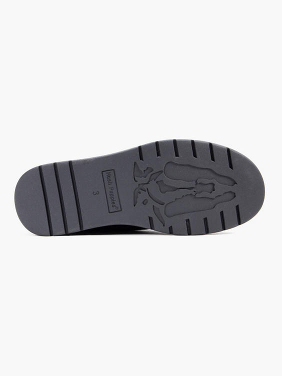 Black Suede Zip Detail Ankle Boot 