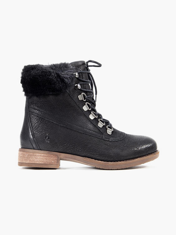 Lace up boots hot sale with fur trim