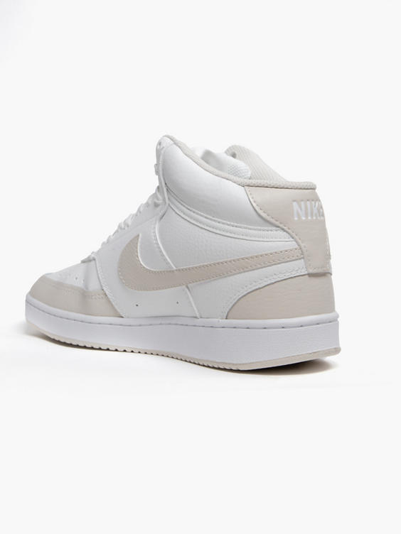 White/Beige Court Vision Mid Trainers